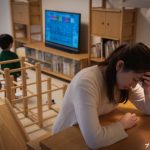 子育てに悩む母親