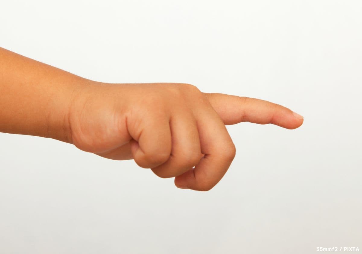 子どもの人差し指