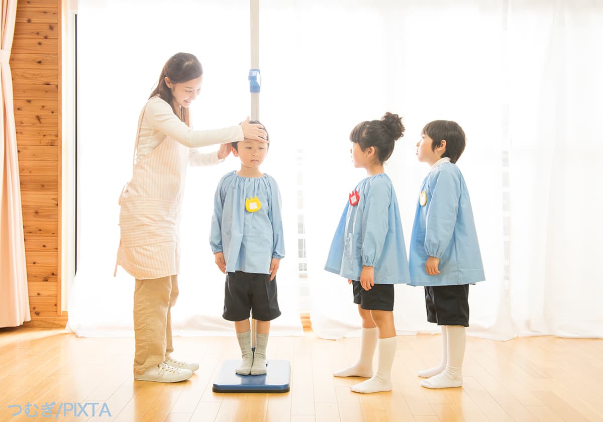 幼稚園での身体測定