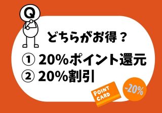 20％ポイント還元と20％引き、どちらがお得？　暮らしが豊かになる算数