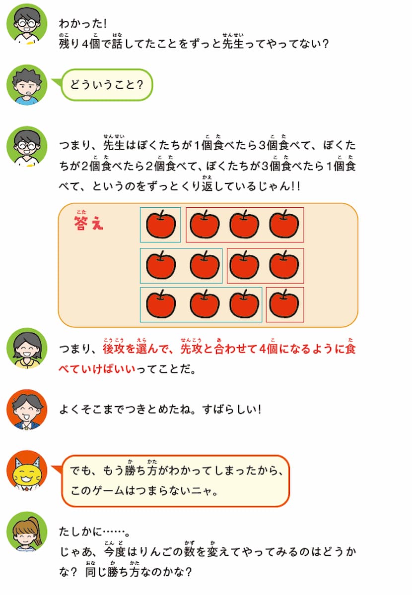 2人で17個のりんごを奪い合う「毒りんごゲーム」　 勝ち続ける秘訣は割り算？の画像4